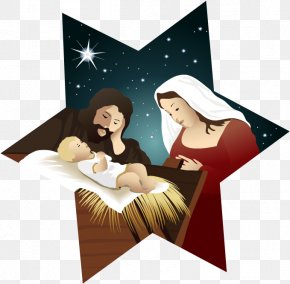 holy family silhouette clip art