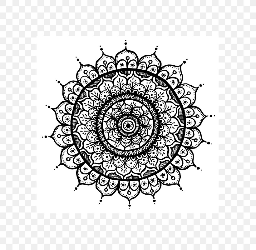 Mandala Vector Graphics Symbol Illustration Design, PNG, 600x800px, Mandala, Area, Art, Black, Black And White Download Free
