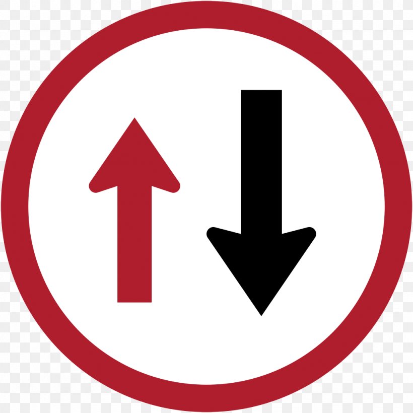 Traffic Sign Yield Sign One-way Traffic Warning Sign, PNG, 1024x1024px, Traffic Sign, Area, Brand, Logo, Oneway Traffic Download Free