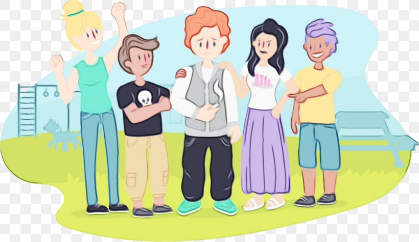 Group Of People Background, PNG, 1001x581px, Watercolor, Adolescence, Art, Behavior, Cartoon Download Free