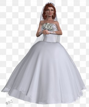 Dress - Wedding Dress Shoulder Cocktail Dress Party Dress PNG