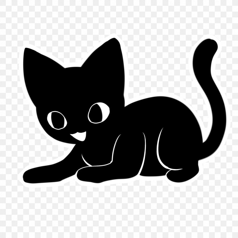 Black Cat Sticker Wall Decal, PNG, 1024x1024px, Cat, Black, Black And White, Black Cat, Blackboard Download Free
