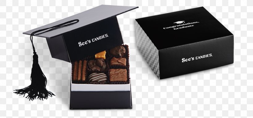 Graduation Ceremony See's Candies Gift Square Academic Cap Chocolate, PNG, 1276x600px, Graduation Ceremony, Box, Brand, Candy, Ceremony Download Free