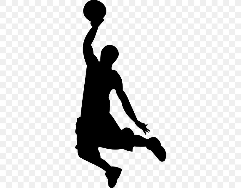 Basketball Slam Dunk Clip Art, PNG, 320x640px, Basketball, Backboard, Basketball Court, Basketball Player, Black And White Download Free
