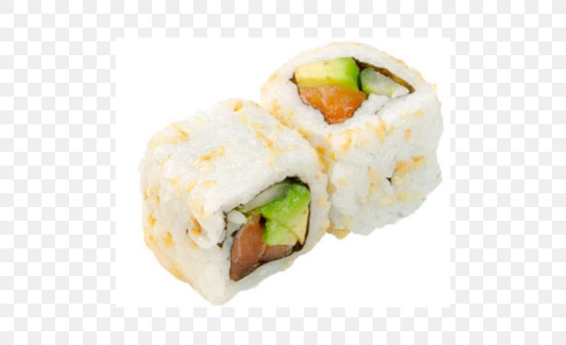 California Roll Gimbap Makizushi Sushi Sashimi, PNG, 500x500px, California Roll, Asian Food, Avocado, Chirashizushi, Comfort Food Download Free