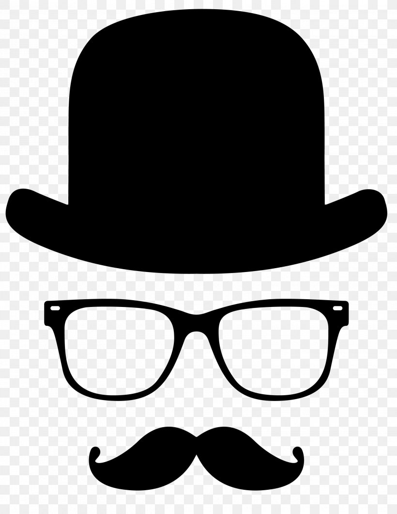Moustache T-shirt Top Hat Beard, PNG, 2675x3458px, Moustache, Barber, Beard, Black And White, Bowler Hat Download Free