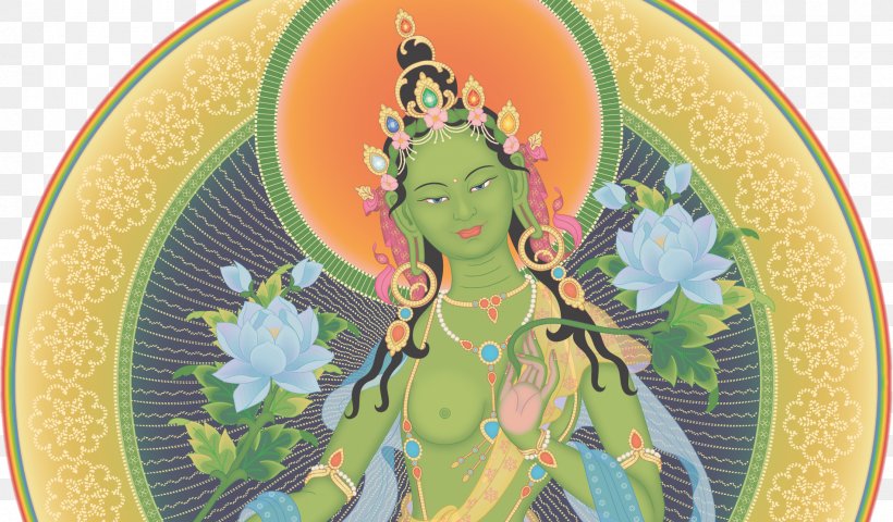 Green Circle, PNG, 1900x1114px, Tara, Bodhisattva, Buddha, Buddhism, Buddhist Art Download Free