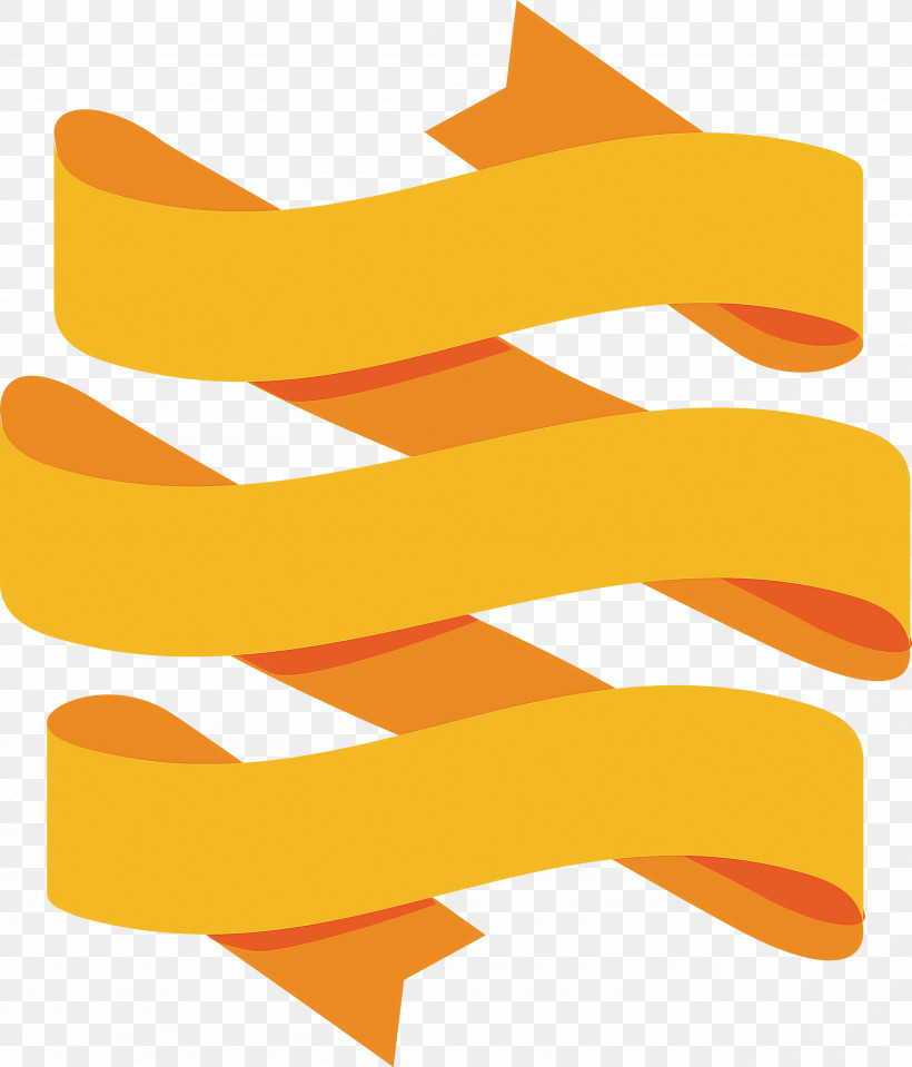 Ribbon Multiple Ribbon, PNG, 2562x2999px, Ribbon, Line, Logo, Multiple Ribbon, Orange Download Free