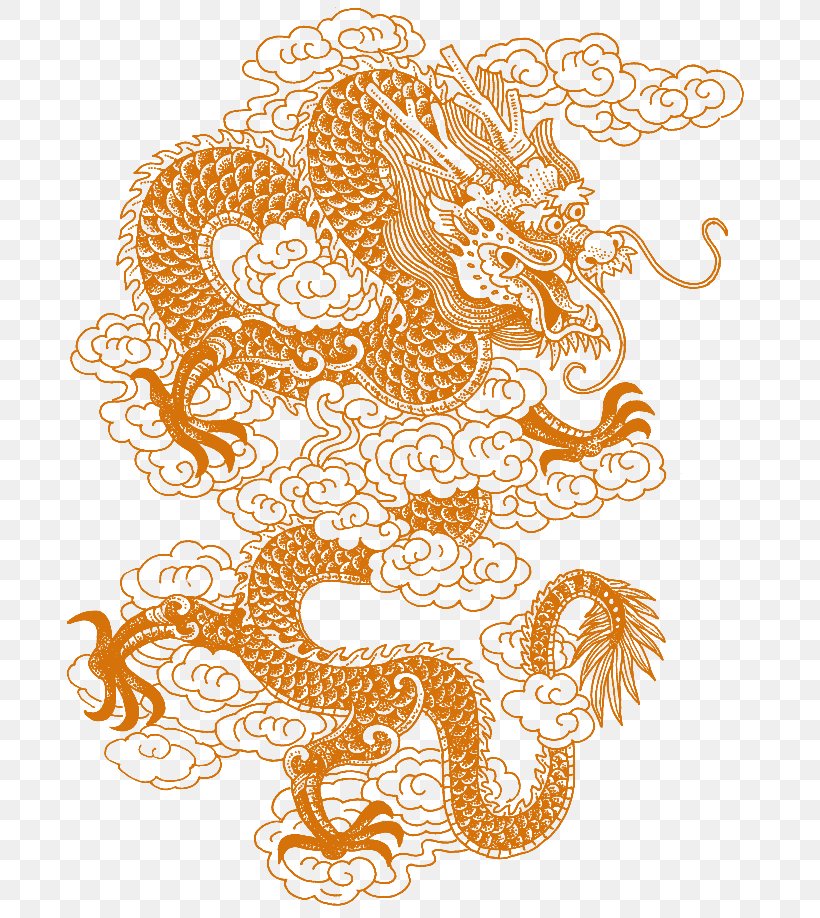 China Chinese Dragon Illustration, PNG, 711x918px, China, Art, Chinese, Chinese Dragon, Coloring Book Download Free