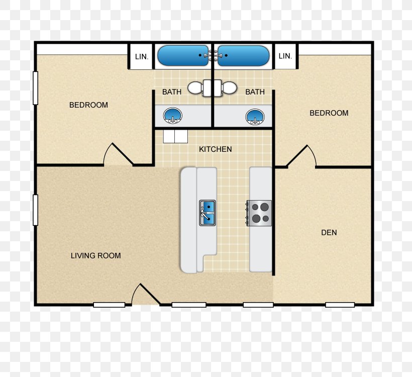 Floor Plan The Parker Apartment Homes Den Bedroom, PNG, 750x750px, Floor Plan, Apartment, Apartment Ratings, Area, Bathroom Download Free