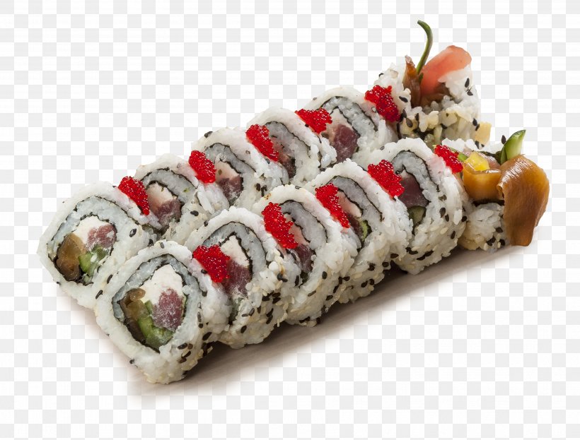 California Roll Gimbap Sushi Uramaki-zushi Tamagoyaki, PNG, 3648x2772px, California Roll, Appetizer, Asian Food, Cuisine, Dish Download Free