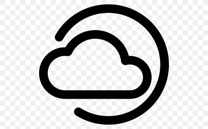 Cloud Weather Clip Art, PNG, 512x512px, Cloud, Area, Black And White, Colourbox, Display Resolution Download Free