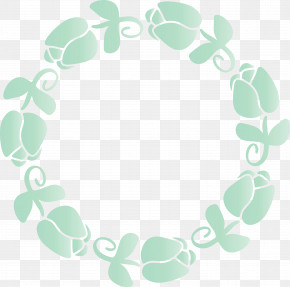 Green Leaf Turquoise Plant Circle PNG