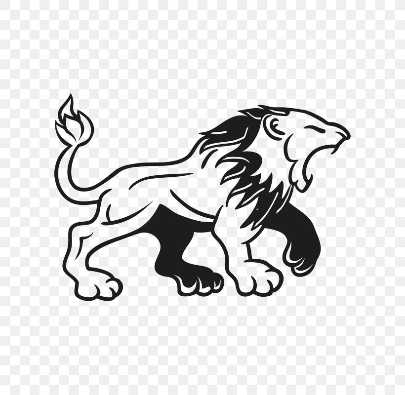 Lion Logo Decal Clip Art, PNG, 800x800px, Lion, Art, Big Cats, Black, Black And White Download Free