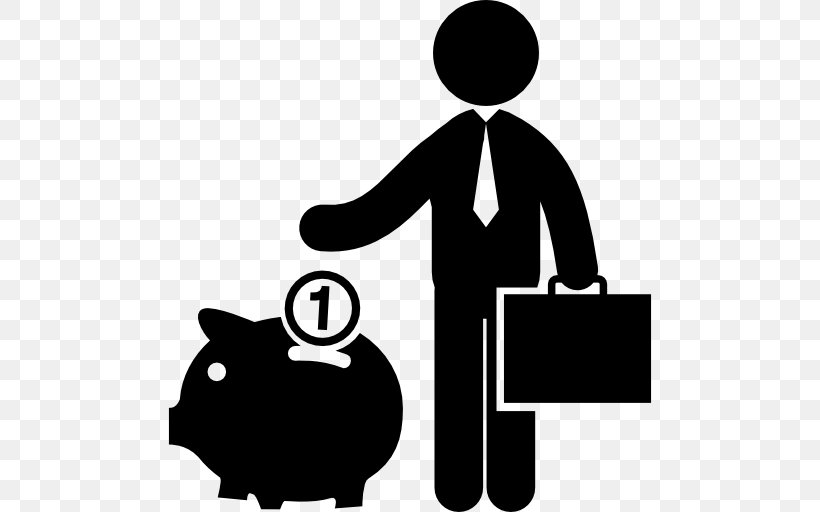 Saving Money Piggy Bank, PNG, 512x512px, Saving, Bank, Bank Account, Black And White, Business Download Free