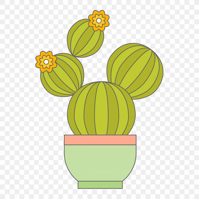 Cactaceae Euclidean Vector Drawing, PNG, 2500x2500px, Cactaceae, Drawing, Easter Egg, Flower, Flowering Plant Download Free
