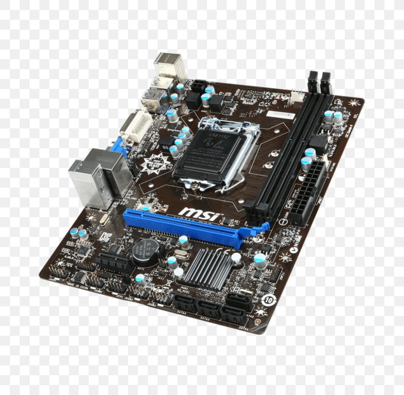 Intel LGA 1150 Motherboard MSI H81M-P33 MSI H81M-E33, PNG, 800x800px, Intel, Atx, Computer Component, Computer Cooling, Computer Hardware Download Free