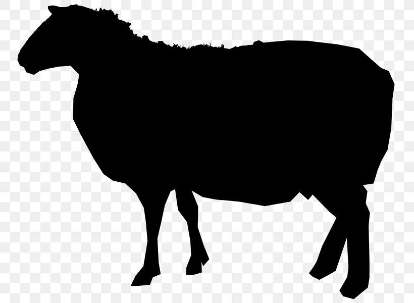 Sheep Cattle Goat Silhouette, PNG, 761x600px, Sheep, Black And White, Cattle, Cattle Like Mammal, Cow Goat Family Download Free
