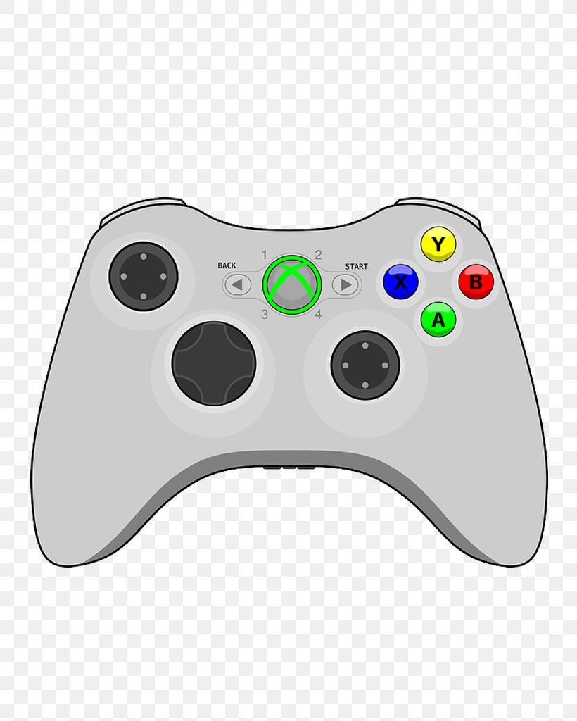 Xbox One Controller Xbox 360 Controller Black Clip Art, PNG, 768x1024px ...