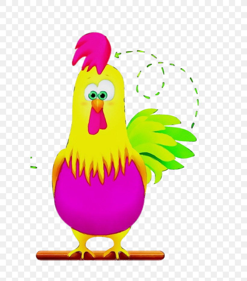 Chicken Bird Rooster Cartoon Beak, PNG, 618x931px, Watercolor, Beak, Bird, Cartoon, Chicken Download Free