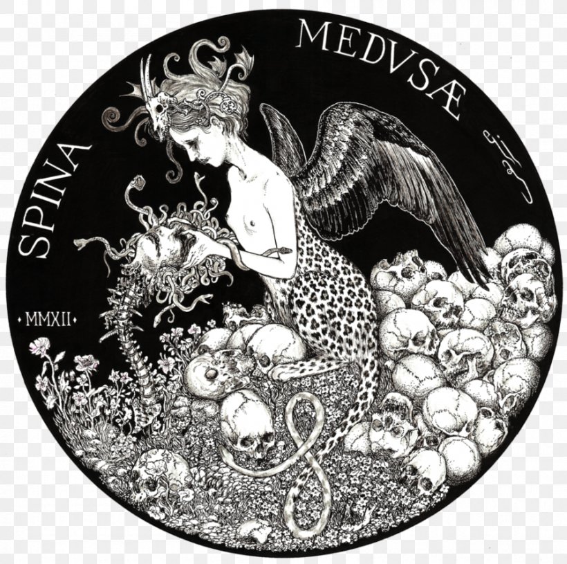 Medusa Poseidon Greek Mythology Gorgon Perseus, PNG, 896x891px, Medusa, Art, Black And White, Drawing, Gorgon Download Free