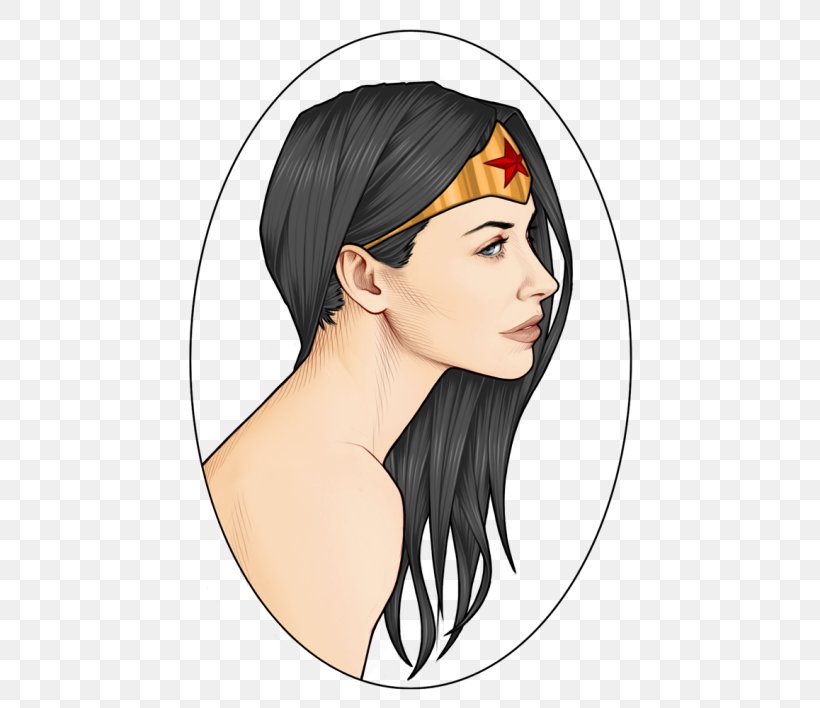 Evangeline Lilly Comic Book Wonder Woman Portrait Art, PNG, 500x708px, Watercolor, Cartoon, Flower, Frame, Heart Download Free