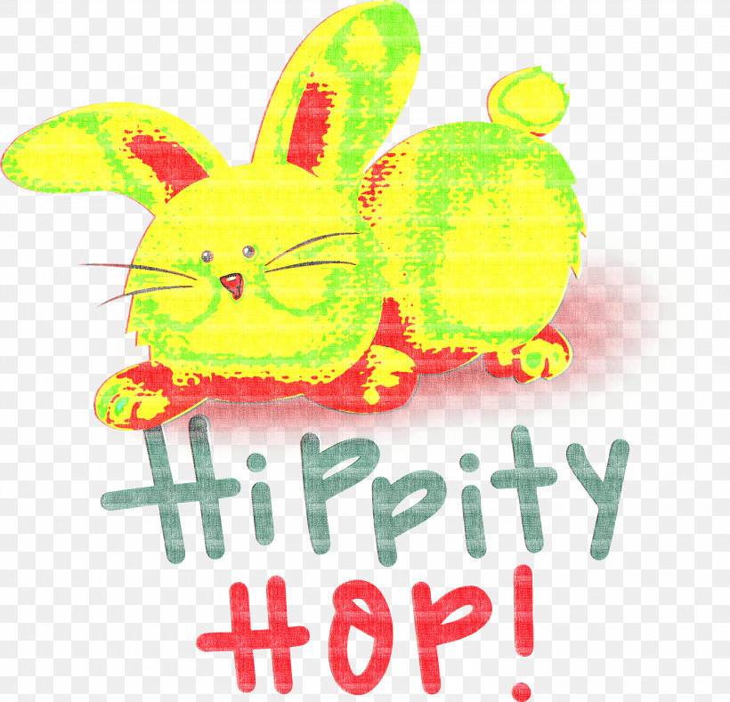 Happy Easter Hippity Hop, PNG, 3000x2888px, Happy Easter, Biology, Easter Bunny, Fruit, Green Download Free