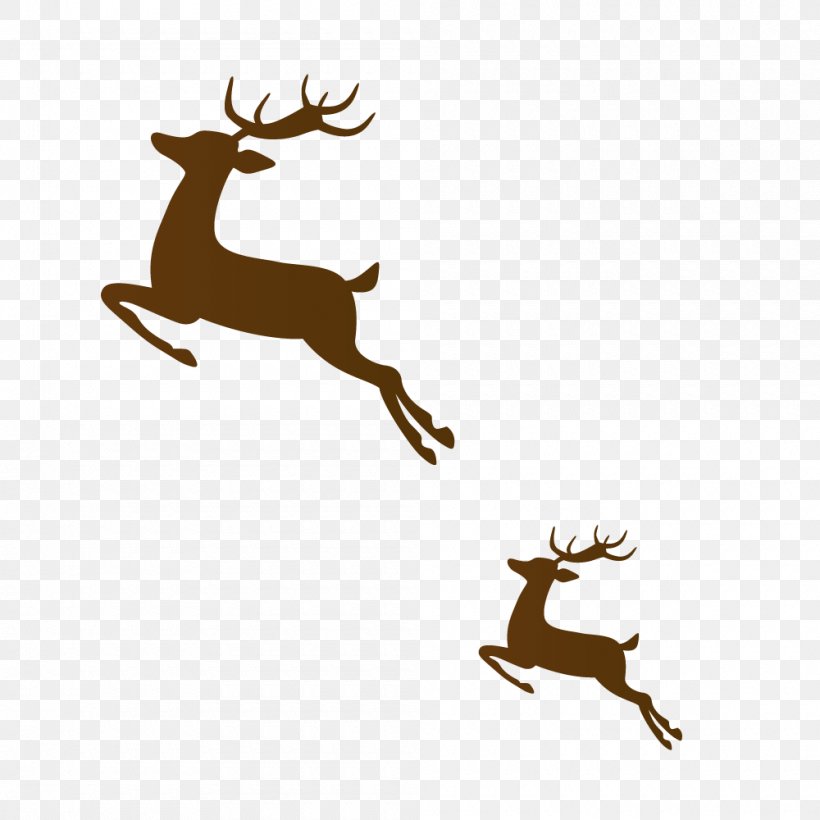 Reindeer Brown Run, PNG, 1000x1000px, Reindeer, Android, Antler, Art, Brown Download Free