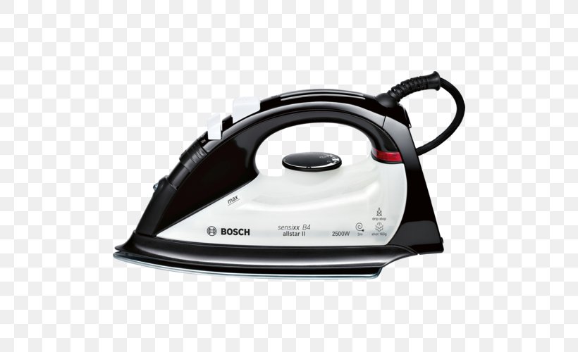 Clothes Iron Robert Bosch GmbH Electricity Home Appliance Steam, PNG, 500x500px, Clothes Iron, Electric Kettle, Electricity, Hardware, Home Appliance Download Free