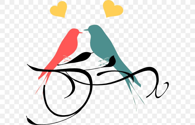 Lovebird Drawing Wedding Clip Art, PNG, 600x528px, Watercolor, Cartoon, Flower, Frame, Heart Download Free