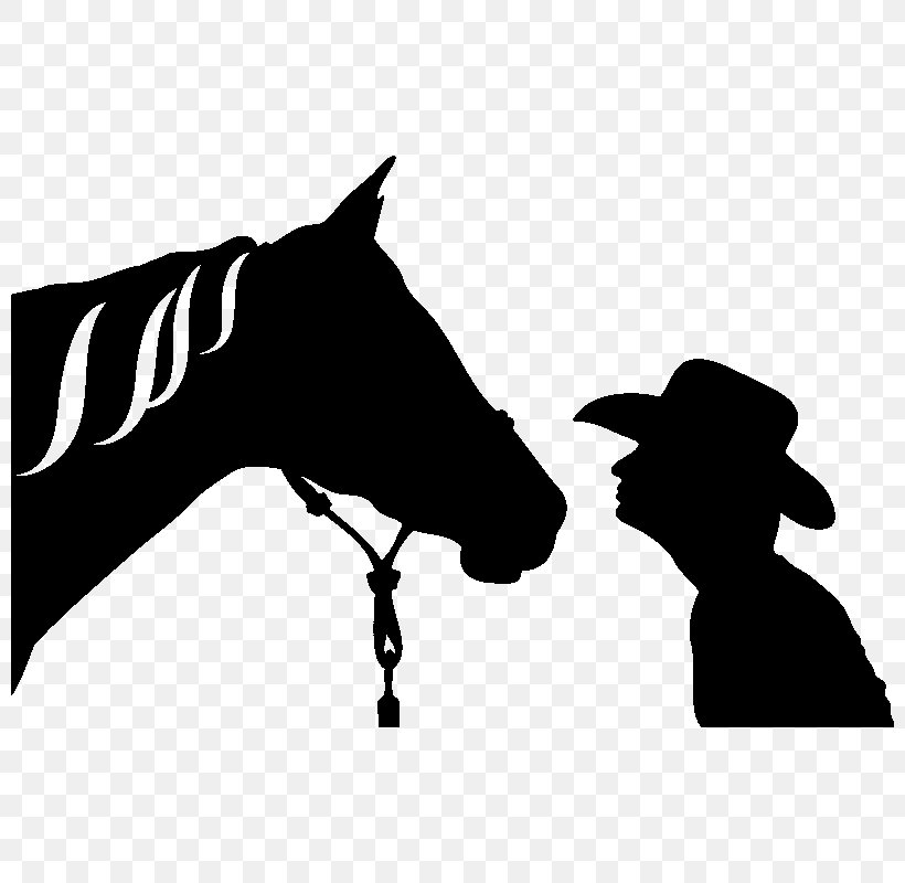 Silhouette Horse Cowboy Hat, PNG, 800x800px, Silhouette, Black, Black And White, Brand, Bridle Download Free