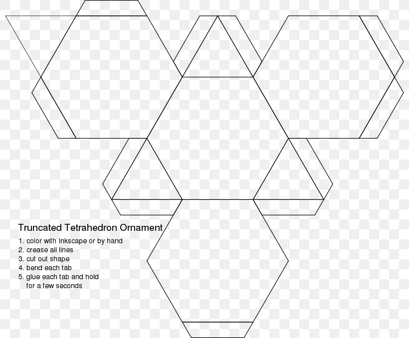 Truncated Tetrahedron Truncated Cube Truncation Truncated Cuboctahedron, PNG, 800x678px, Truncated Tetrahedron, Area, Black, Black And White, Brand Download Free