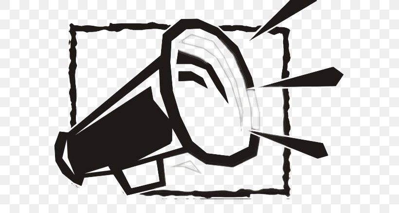 Loudspeaker Clip Art, PNG, 602x438px, Loudspeaker, Black, Black And White, Brand, Cartoon Download Free