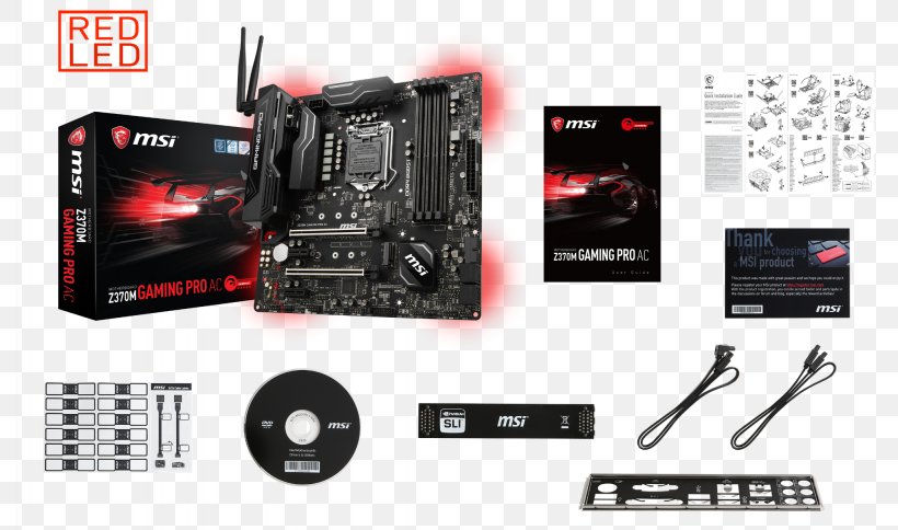 Mainboard MSI Z370M GAMING PRO AC PC Base Intel 1151v2 Form Fac LGA 1151 MicroATX MSI GAMING PRO, PNG, 2048x1210px, Intel, Atx, Brand, Central Processing Unit, Coffee Lake Download Free