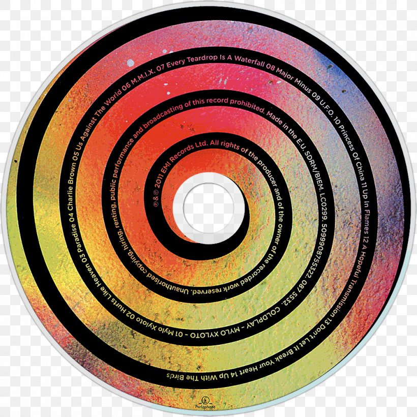 Mylo Xyloto Compact Disc Parachutes Coldplay A Rush Of Blood To The Head, PNG, 1000x1000px, Watercolor, Cartoon, Flower, Frame, Heart Download Free