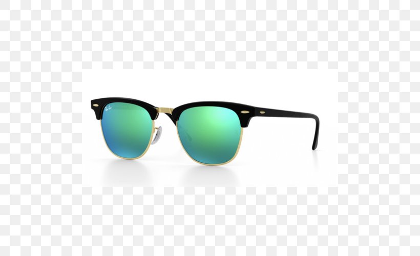 Ray-Ban Clubmaster Classic Sunglasses Ray-Ban Wayfarer Browline Glasses, PNG, 500x500px, Rayban Clubmaster Classic, Aqua, Blue, Browline Glasses, Eyewear Download Free