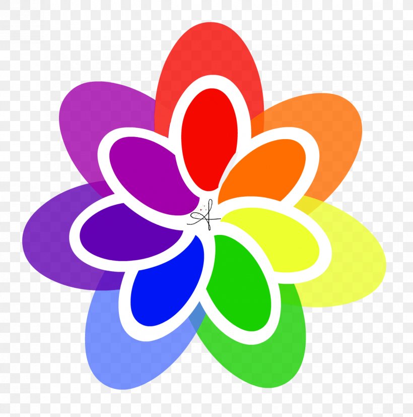 Rainbow Violet Petal Flower Clip Art - PNG - Download Free.