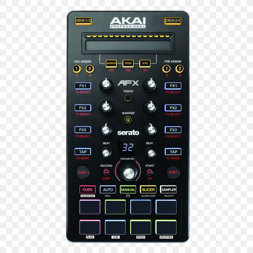 Akai Professional AFX DJ Controller Disc Jockey Traktor, PNG, 1000x1000px, Dj Controller, Akai, Akai Mpc, Akai Professional, Aphex Twin Download Free