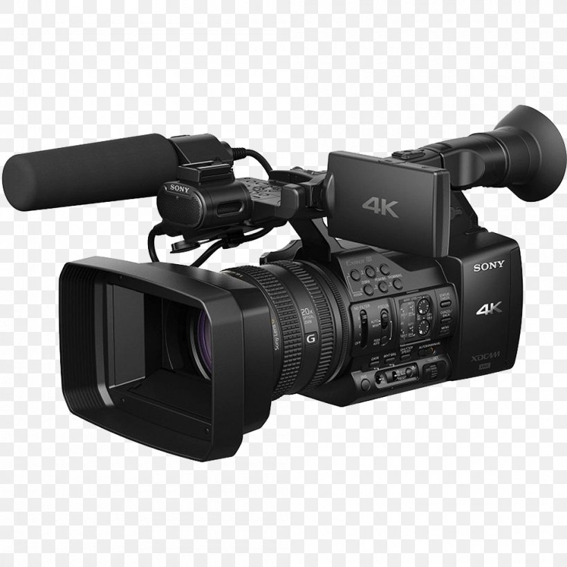 Sony XDCAM PXW-Z100 Video Cameras 4K Resolution Microphone, PNG, 1000x1000px, 4k Resolution, Video Cameras, Active Pixel Sensor, Camera, Camera Accessory Download Free