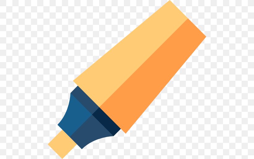 Highlighter, PNG, 512x512px, Highlighter, Drawing, Flat Design, Material, Orange Download Free