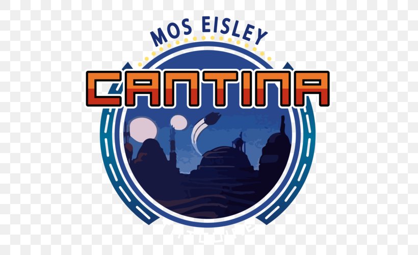 Mos Eisley Cantina Logo Yoda Tatooine, PNG, 500x500px, Mos Eisley Cantina, Area, Blue, Brand, Cantina Download Free