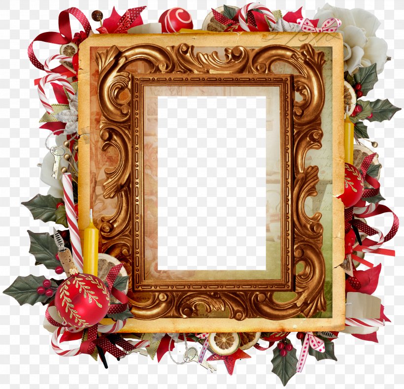 Picture Frames Christmas Decoration Photography, PNG, 3026x2918px, Picture Frames, Christmas, Christmas Decoration, Decor, Decoupage Download Free