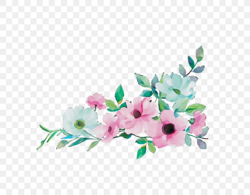 Flower Branch Plant Pink Cut Flowers, PNG, 640x640px, Watercolor, Bouquet, Branch, Cut Flowers, Floristry Download Free