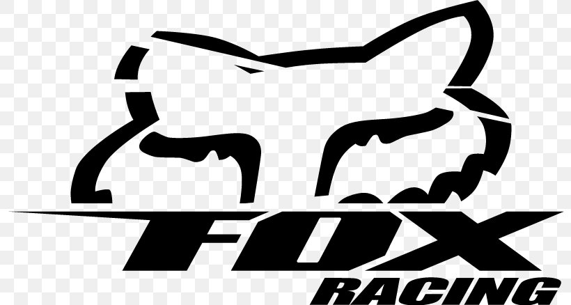 Fox Racing Decal Logo, PNG, 800x438px, Fox Racing, Area, Black, Black And White, Brand Download Free