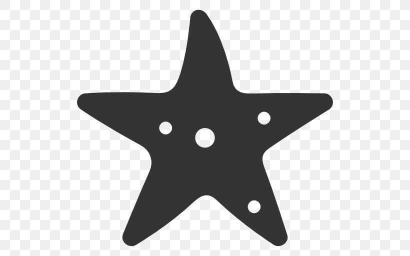 Starfish Icon Design, PNG, 512x512px, Starfish, Black And White, Echinoderm, Icon Design, Invertebrate Download Free