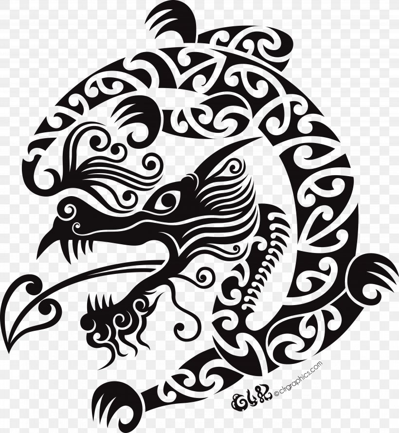 Taniwha Chinese Dragon Legendary Creature Clip Art, PNG, 5112x5549px, Taniwha, Art, Black And White, China, Chinese Dragon Download Free