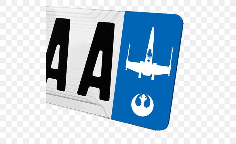 Vehicle License Plates Sticker Car Star Wars Decal, PNG, 500x500px, Vehicle License Plates, Brand, Car, Decal, Electric Blue Download Free