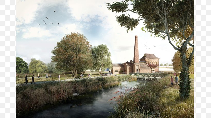 Walthamstow Wetlands Coppermill Stream Witherford Watson Mann Gainsford Road, PNG, 809x460px, Wetland, Architect, Architectural Rendering, Architecture, Bayou Download Free