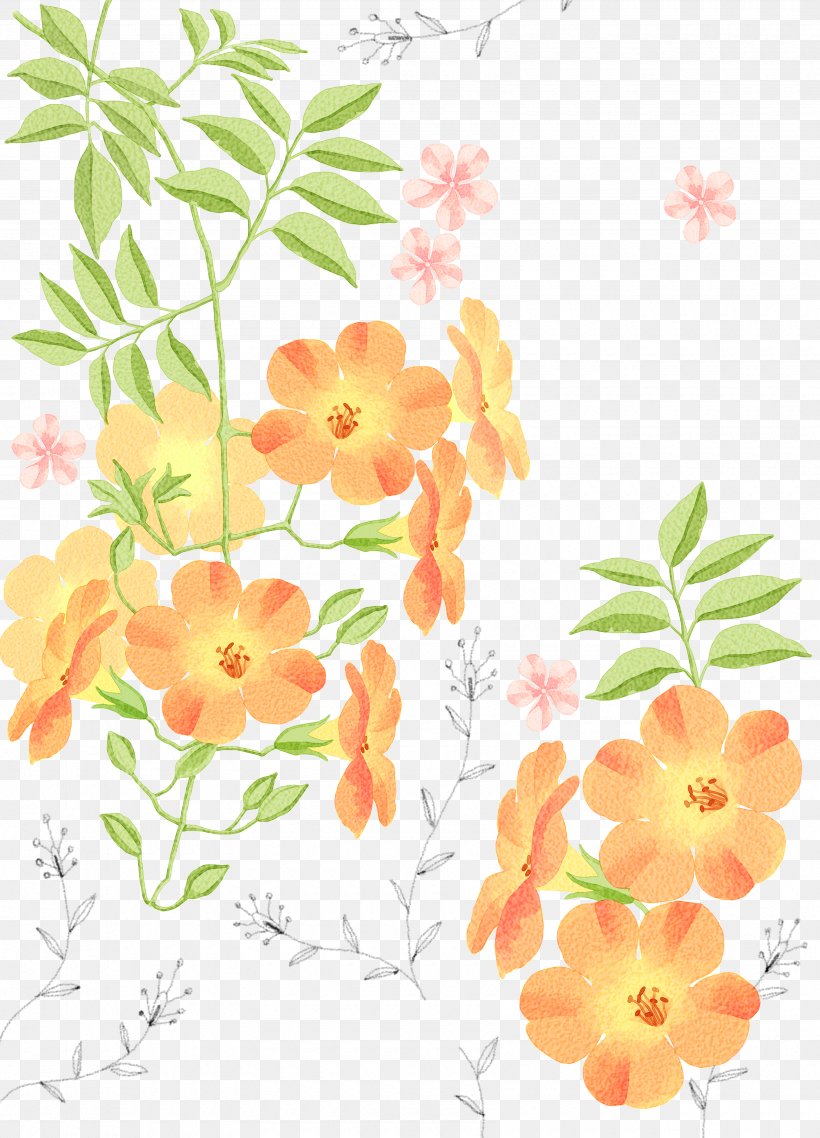 Watercolor Painting Illustration, PNG, 3380x4691px, Watercolor Painting, Art, Branch, Chrysanthemum, Flora Download Free