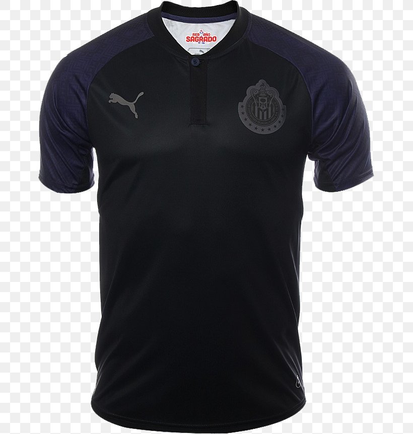 C.D. Guadalajara Jersey Sweater Uniform Shirt, PNG, 667x862px, 2017, 2018, Cd Guadalajara, Active Shirt, Black Download Free